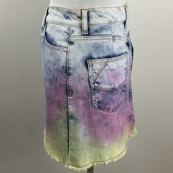 Zadig & Voltaire Juicy Tie and Dye Denim Mini Skirt xs - Picture 4 of 10